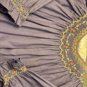 Purple Embroidered Top